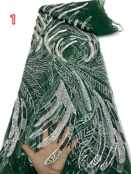 Новая французская многоцветная пряжа с пайетками + тюбик для вышивания бисером, высококачественное винтажное изысканное вечернее платье, размер 5