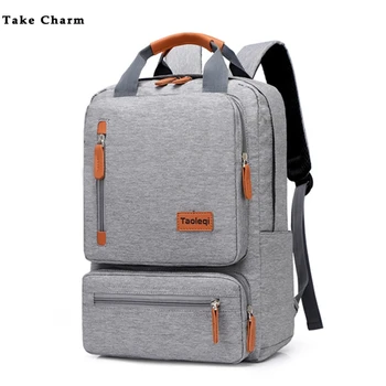 Повседневный деловой рюкзак для мужчин, легкая 15-дюймовая сумка для ноутбука, 2023, водонепроницаемая ткань Оксфорд, Женский противоугонный рюкзак для путешествий, серый