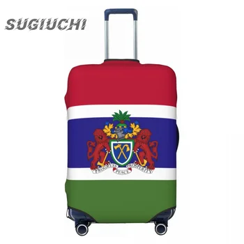 Чехол для багажа с флагом Гамбии, Чемодан, Дорожные Принадлежности, эластичный пылезащитный чехол с принтом, сумка-тележка, защитный чехол