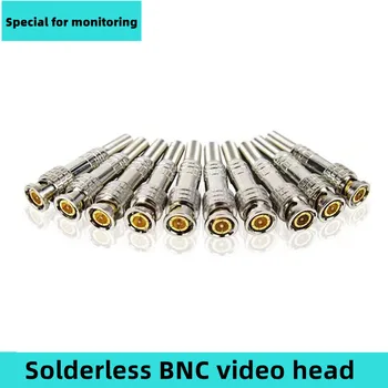 10шт видеоразъем BNC head с сердечником из чистой меди Q9 для мониторинга 75-3/4/5 коаксиальный линейный разъем BNC защитный фитинговый разъем