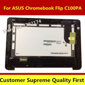 100% протестировано для ASUS Chromebook Flip C100PA 10,1-дюймовый планшетный ЖК-дисплей с сенсорным экраном и цифровым преобразователем в сборе запасные части