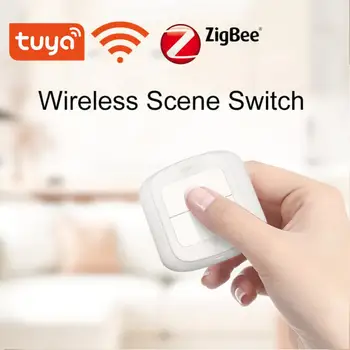Новые умные переключатели Wi-Fi Zigbee 2 банды 6 переключателей сцен Tuya для устройств Tuya Умный дом Сценарий автоматизации интеллектуальных подключений