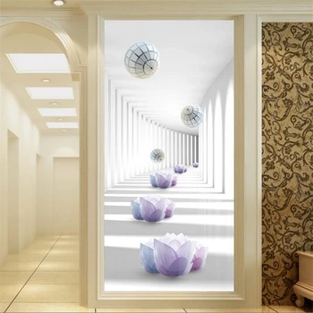 beibehang Пользовательские обои 3D космический абстрактный лотос входной проход фоновая стена гостиная гостиничные обои 3d papel de parede