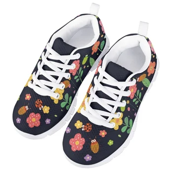 Детская обувь с рисунком в виде сломанного цветка, кроссовки на плоской подошве, Комфортные спортивные кроссовки на шнуровке для мальчиков и девочек, детские игры, Детские кроссовки для бега