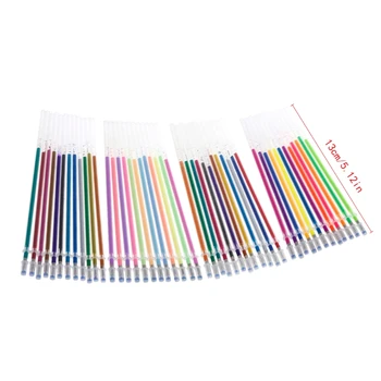 G5AA 48 цветов 0,38 мм Гелевые чернила для заправки ручек для канцелярских принадлежностей с металлическим блеском, Неоновые пастельные краски