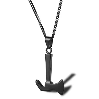 Ожерелье с черным топором из нержавеющей стали, Модные мужские украшения в стиле панк-рок, подарок для Него с цепочкой