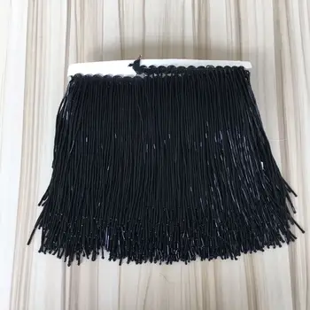 Черная Бахрома из бисера длиной 6 дюймов, Высококачественная Модная Бахрома, 6 цветов, Платья, бюстгальтеры, топы, бахрома с кисточкой