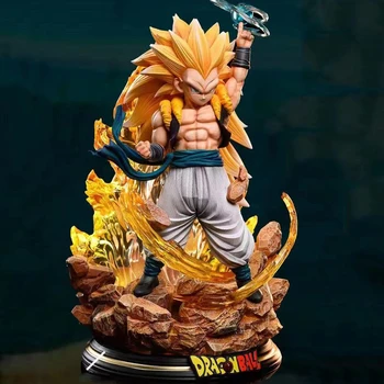 22 см Dragon Ball Z Фигурка Gotenks Gotenks SJJ3 ПВХ Фигурки GK Статуя со светящимся основанием Коллекция Модельных игрушек