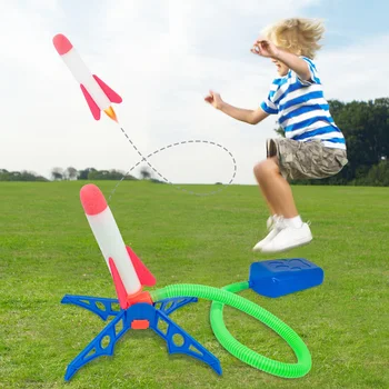 Игрушка-ракетница для детей, маленькие ракетные игрушки для мальчиков, уличная ракетница, мигающая Интерактивная игрушка