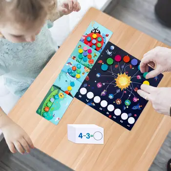 Математическая игрушка для сложения и вычитания Обучающая координация Монтессори для малышей, обучающие числам игрушки для путешествий, ролевые игры