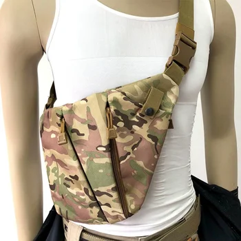 Уличные камуфляжные военные тактические сумки через плечо, нейлоновая водонепроницаемая нагрудная сумка с защитой от царапин, Альпинистский охотничий походный рюкзак