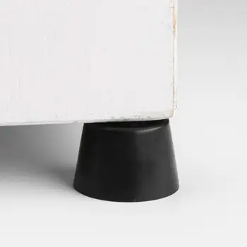 8 шт. Мебельные нескользящие ножки, Черный резиновый коврик для ног, Коническая мебель, увеличивающая защитную накладку, Безопасная противоударная накладка для пола