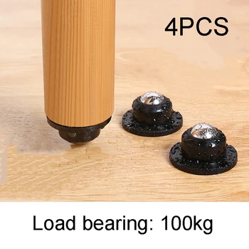 4ШТ самоклеящихся роликов из нержавеющей стали, универсальных роликовых роликов для поворотного тяжелого мебельного шкафа, вращающихся на 360 ° роликов
