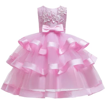 Детские платья для девочек Одежда Для детей Элегантное платье для вечеринки по случаю Дня рождения Платье принцессы для маленьких девочек Летнее Свадебное платье для девочек в цветочек