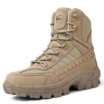 Мужские военные ботинки, армейские мужские ботильоны, тактические, большого размера 39-46, армейские ботинки, мужская обувь, рабочая защитная обувь, мотоциклетные ботинки