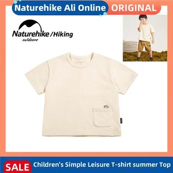Naturehike, Весенне-летняя мода для детей, короткий рукав, путешествия на открытом воздухе, Простая хлопковая футболка для отдыха, удобный дышащий топ