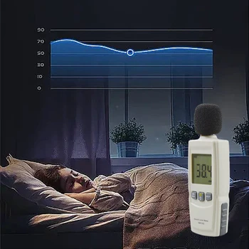Цифровой шумомер с ЖК-экраном, тестер контроля децибелов, точность 1,5 дБ, диапазон 30-130 дБ для дома/шумного соседа/фабрики