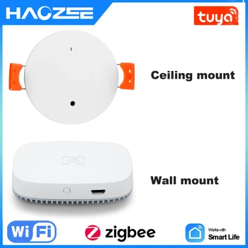 Умный детектор присутствия человека Tuya WiFi/ZigBee Миллиметроволновый радарный датчик обнаружения для домашней безопасности и энергосбережения