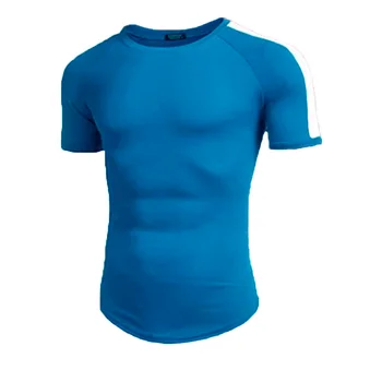 Мужская модная спортивная футболка в стиле пэчворк для фитнеса 2023, летние новые тонкие топы-пуловеры с короткими рукавами азиатского размера