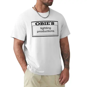 Футболка Obie's Lighting Productions, аниме-футболка, футболки для спортивных фанатов, топы больших размеров, аниме-мужские футболки