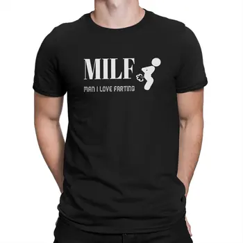 Мужчина, я люблю пердеть Белая специальная футболка MILF Повседневная футболка из полиэстера Новейшая футболка для мужчин и женщин
