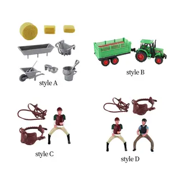Реалистичные наборы моделей декораций сцены фермы, макет сказочного сада, игрушка для подарков на День рождения
