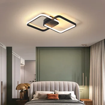 Современные светодиодные люстры с регулируемой яркостью для спальни, гостиной, кабинета, столовой, Железные алюминиевые лампы, светильник для освещения в помещении AC90-260V