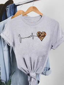 Женская Летняя футболка с графическим принтом, Модные повседневные футболки с коротким рукавом, Милая одежда в стиле 90-х, Трендовая одежда