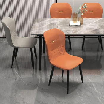 Итальянские тканевые стулья в стиле минимализма для кухни, современный дизайнерский обеденный стул, роскошный бытовой стул со спинкой