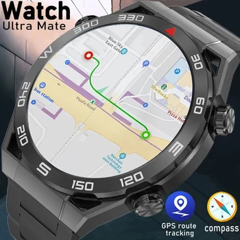 Для Huawei GPS Смарт-Часы Мужские 1,5-Дюймовый HD Большой Дисплей Hi-Fi Голосовой Вызов NFC Часы Компас IP68 Водонепроницаемый ЭКГ Смарт-Часы