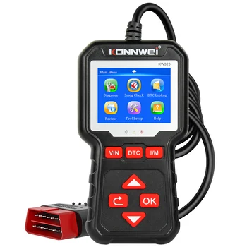 Автомобильные сканеры KONNWEI KW320 OBD2 Auto Профессиональный автомобильный считыватель кодов автомобиля на 9 языках Obd Автомобильный Диагностический инструмент Инструмент