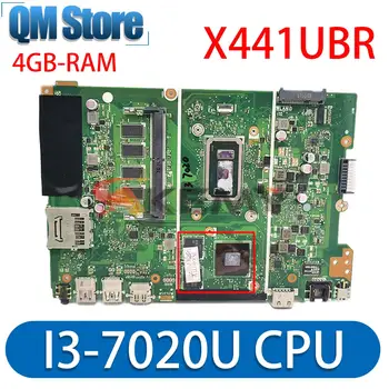 X441UBR оригинальная материнская плата для ASUS X441UV X441UVK X441UR X441URK X441UB материнская плата ноутбука с I3-7020U V2G 4 ГБ оперативной памяти