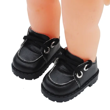 20-сантиметровая плюшевая кукольная обувь из искусственной кожи подходит для 14,5-дюймовой куклы, модная мини-кукольная обувь в подарок для детей 5,5*2,8 см