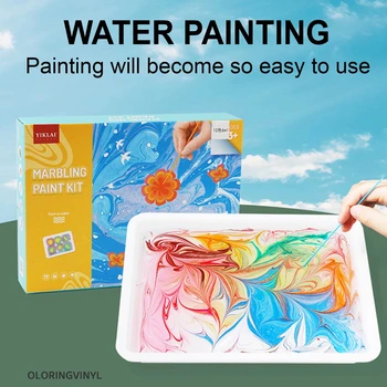 Набор красок для водного мрамора 6/12 цветов для детей, рисование на воде, набор для творчества, поделки