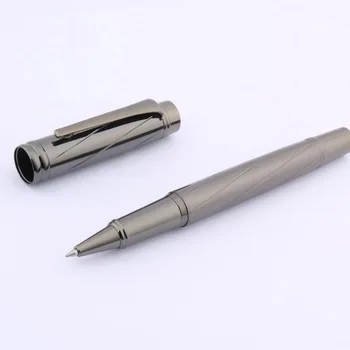 МЕТАЛЛИЧЕСКАЯ шариковая ручка школьный подарочный пистолет черная ручка-роллер Бизнес-канцелярские принадлежности письменные принадлежности