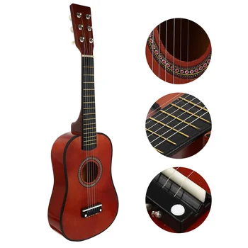 23-дюймовая гитара Музыкальный инструмент Классические деревянные ретро-игрушки для начинающих, практикующие фолк