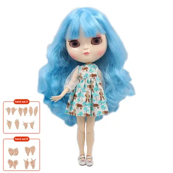 Милая ледяная кукла высотой 30 см с 1/6 сустава, синими длинными волосами, в комплекте ручной набор AB в подарок для девочек. № BL6023