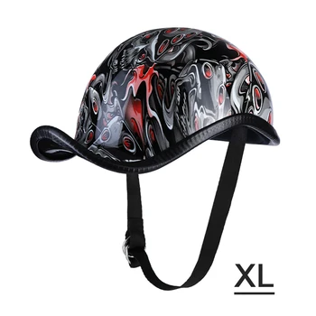 мотоциклетный шлем в горошек, шлемы с открытым лицом, шлемы для крейсеров, мотоциклетный шлем, одобренный DOT Унисекс