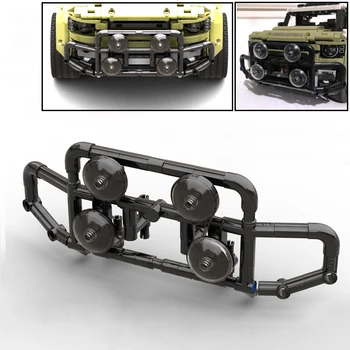 Техническая Перекладина для Быка с Прозрачным Бампером из Кубиков 3x3 для Внедорожника Land SUV Rover Guardian Defender 42110 Cars Toys