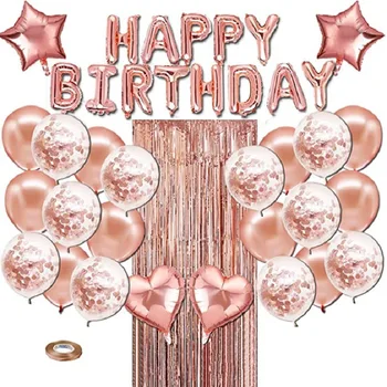 Хит продаж, набор для украшения воздушным шаром из розового золота, украшение для вечеринки по случаю дня рождения, воздушный шар