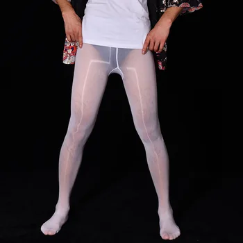 Новые модные чулки Мужские эластичные колготки Чулки Сексуальные дышащие глянцевые колготки Man Medias Mujer Sexy