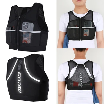 Светоотражающий рюкзак для бега, сумка для телефона, Многофункциональная ультралегкая бутылка для воды, спортивные сумки на открытом воздухе, сумка для марафона