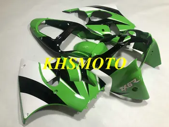 Комплект обтекателей для литья под давлением KAWASAKI Ninja ZX6R 00 01 02 ZX6R 636 2000 2001 2002 Зелено-белый комплект обтекателей + подарки KC11