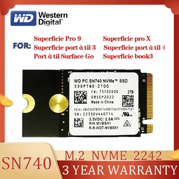 Western Digital SN740 1 ТБ 2 ТБ 512 ГБ 256 ГБ M.2 NVMe 2242 PCIe4.0x4 Твердотельный накопитель SSD для Microsoft Surface Pro X Surface Laptop 3