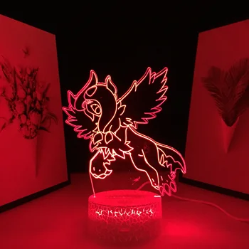 3D светодиодная лампа с рисунком аниме, 16 цветов, акриловый сенсорный выключатель, ночник для детей, подарок на День рождения, прикроватный декор с голограммой, настольная лампа
