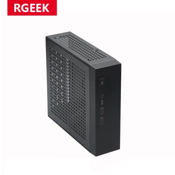 Новое поступление Корпус компьютера RGEEK M09 ITX Шасси HTPC Корпус Mini ITX Корпус источника питания постоянного тока с подставкой