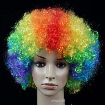1 шт. Красочный костюм клоуна, парик, Разноцветные аксессуары в африканском стиле для детей и взрослых, украшения