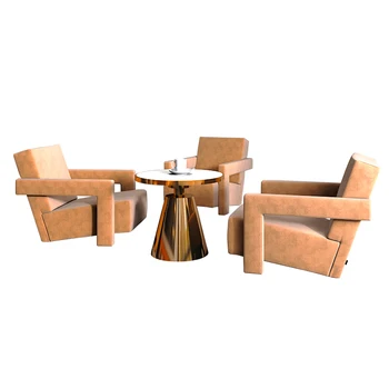 Скандинавский одноместный диван-кресло, Легкое роскошное кресло для отдыха на стойке регистрации, стол для переговоров и комбинация стула
