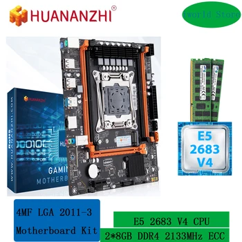Материнская плата HUANANZHI kit xeon x99 с процессором LGA 2011 v3 4MF E5 2683 V4 и 16 ГБ (2 * 8 ГБ) памяти ddr4 2133 МГц RECC combo M.2 NVME