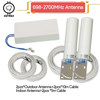 ZQTMAX от 1 до 2 2g 3g 4g набор антенн для cdma gsm dcs PCS ретранслятор 900 1800 2100 2600 усилитель сигнала интернет-усилитель сотовой связи